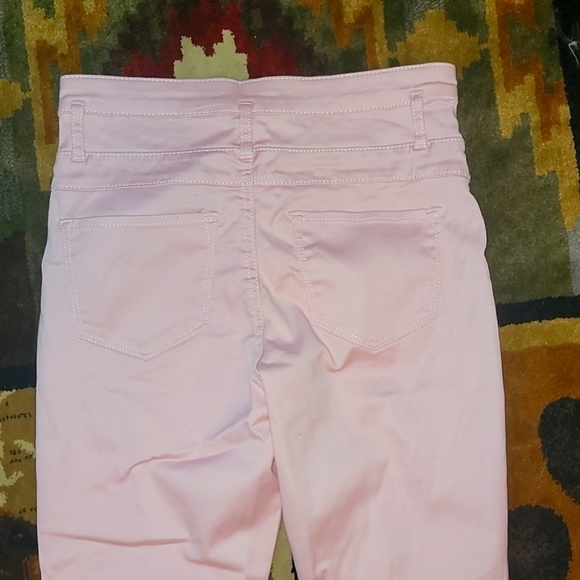 Midrise Skinny Pink Jeans - Picture 3 of 4